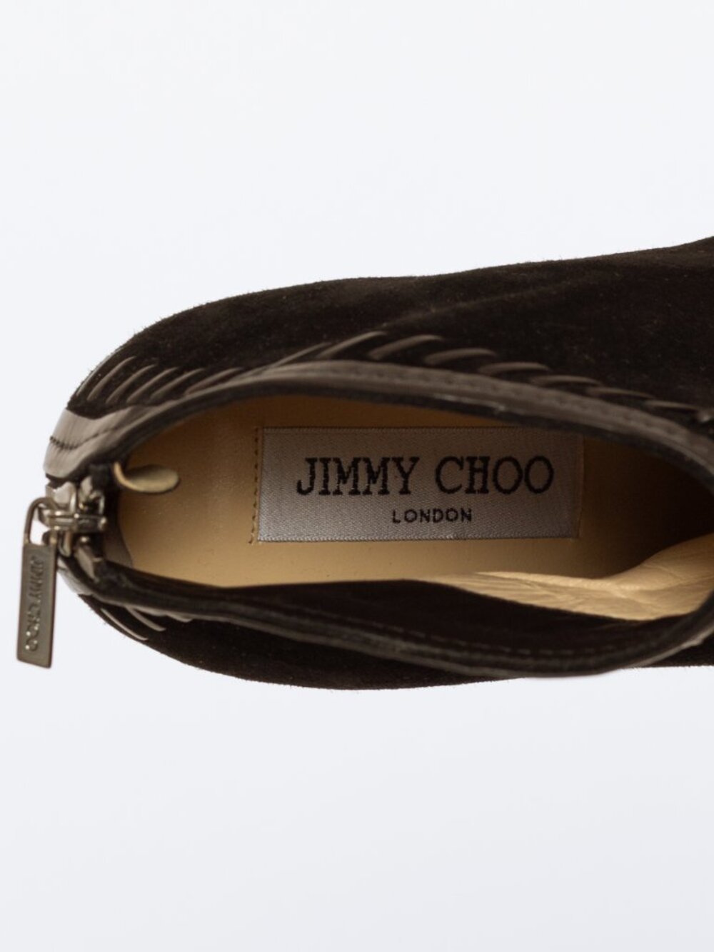 Jimmy Choo Evans Black Suede Heeled Booties - Size 36.5 - Picture 6 of 6